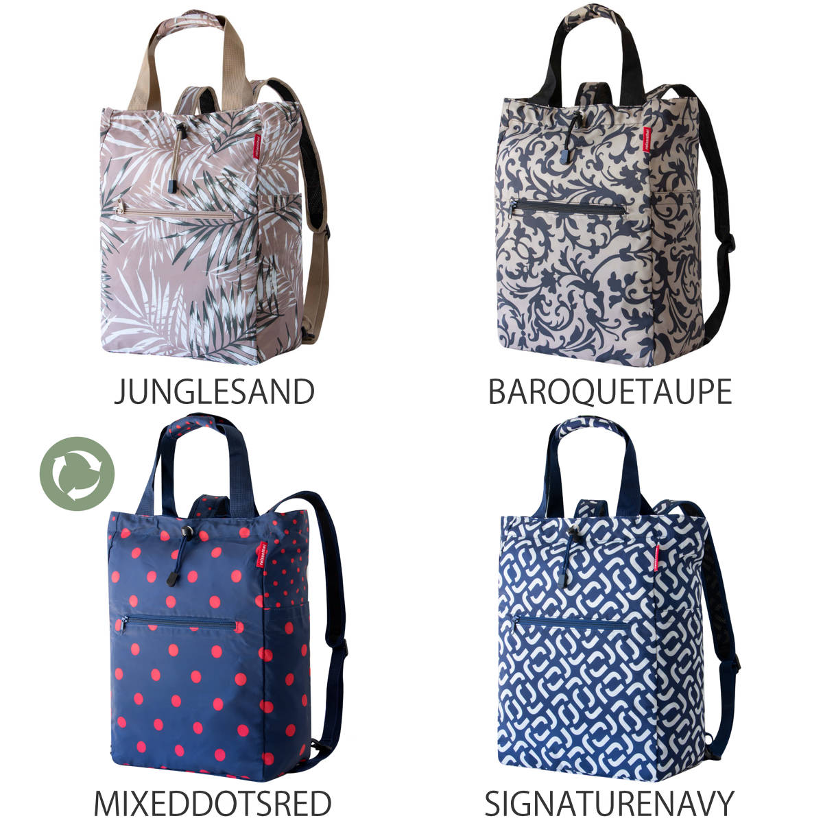 エコバッグ リュック 折りたたみ reisenthel MINI MAXI 2-IN-1 PLUS （ ライゼンタール リュックサック トートバッグ 軽量 撥水加工 買物 旅行 ） | reisenthel | 06