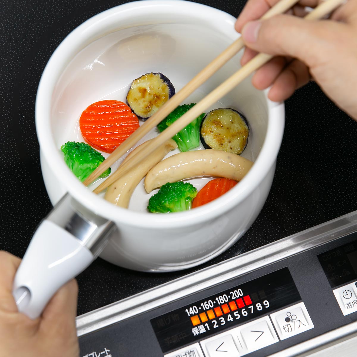 パール金属 マルチポット 16cm 2L IH対応 ガラス蓋付き ホーロー製