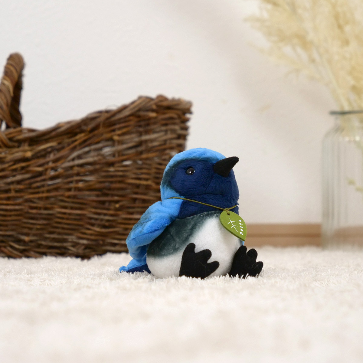 ぬいぐるみ potte オオルリ （ ヌイグルミ おおるり 鳥 動物 雑貨 インテリア アニマル グッズ ベビー 赤ちゃん プレゼント ギフト かわいい ）