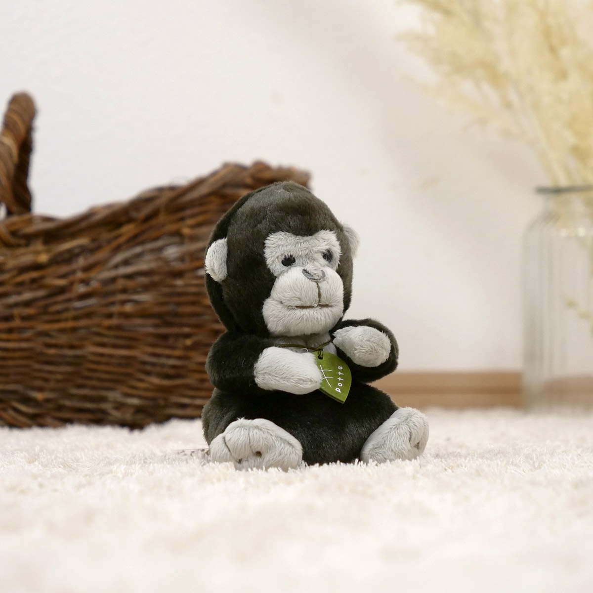 ぬいぐるみ potte ゴリラ （ ヌイグルミ ごりら 動物 雑貨 インテリア アニマル グッズ ベビー 赤ちゃん プレゼント ギフト かわいい ）
