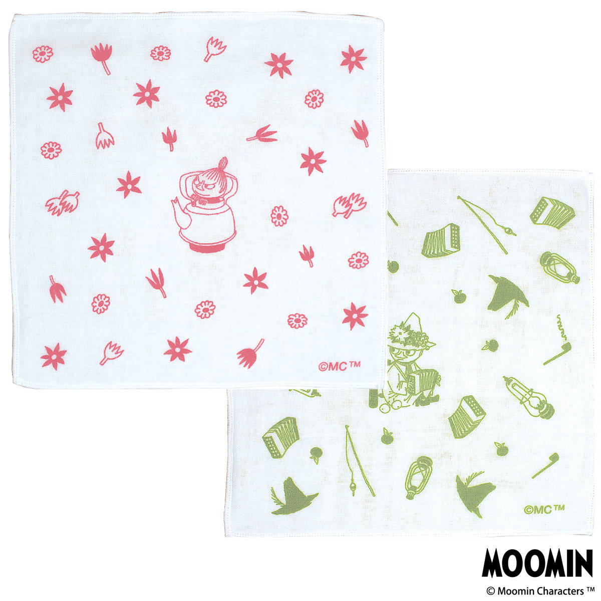 ふきん ふわふわふきん ムーミン 英字 2枚入 （ 日本製 綿100％ MOOMIN 布巾 フキン キッチン 綿 食器拭き 台拭き キッチンタオル ガーゼふきん ガーゼ布巾 ）｜interior-palette｜02