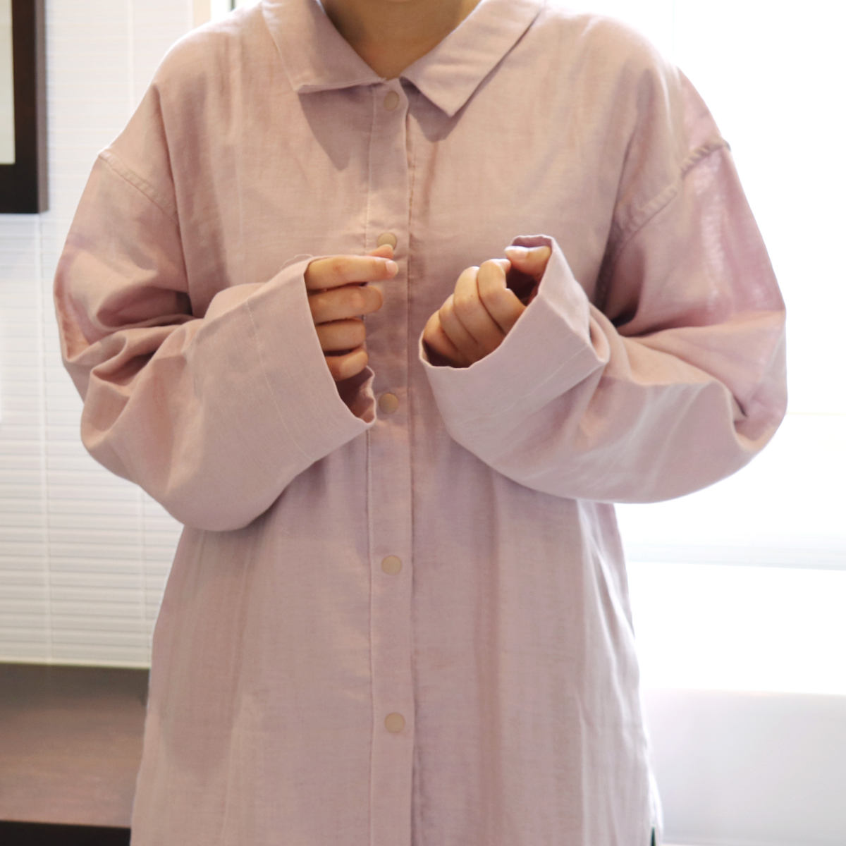 パジャマ オーガニックコットン 綿100％ 上下セット 日本製 （ M L レディース 大人 婦人用 ガーゼパジャマ 長袖 ルームウェア 前開き 2重ガーゼ ） | ブランド登録なし | 06