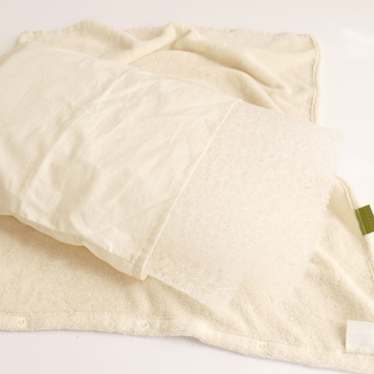 枕 30×50cm 洗える中材 カバー付 オーガニック 日本製 エアー （ まくら マクラ ピロー コットン 綿 100％ タオルカバー付き ） | ブランド登録なし | 10