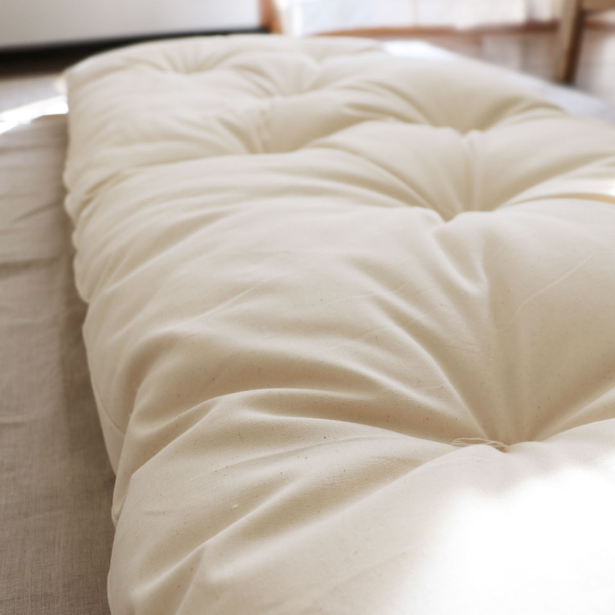 長座布団 60×150cm ごろ寝 オーガニック 日本製 （ 座布団 ざぶとん お