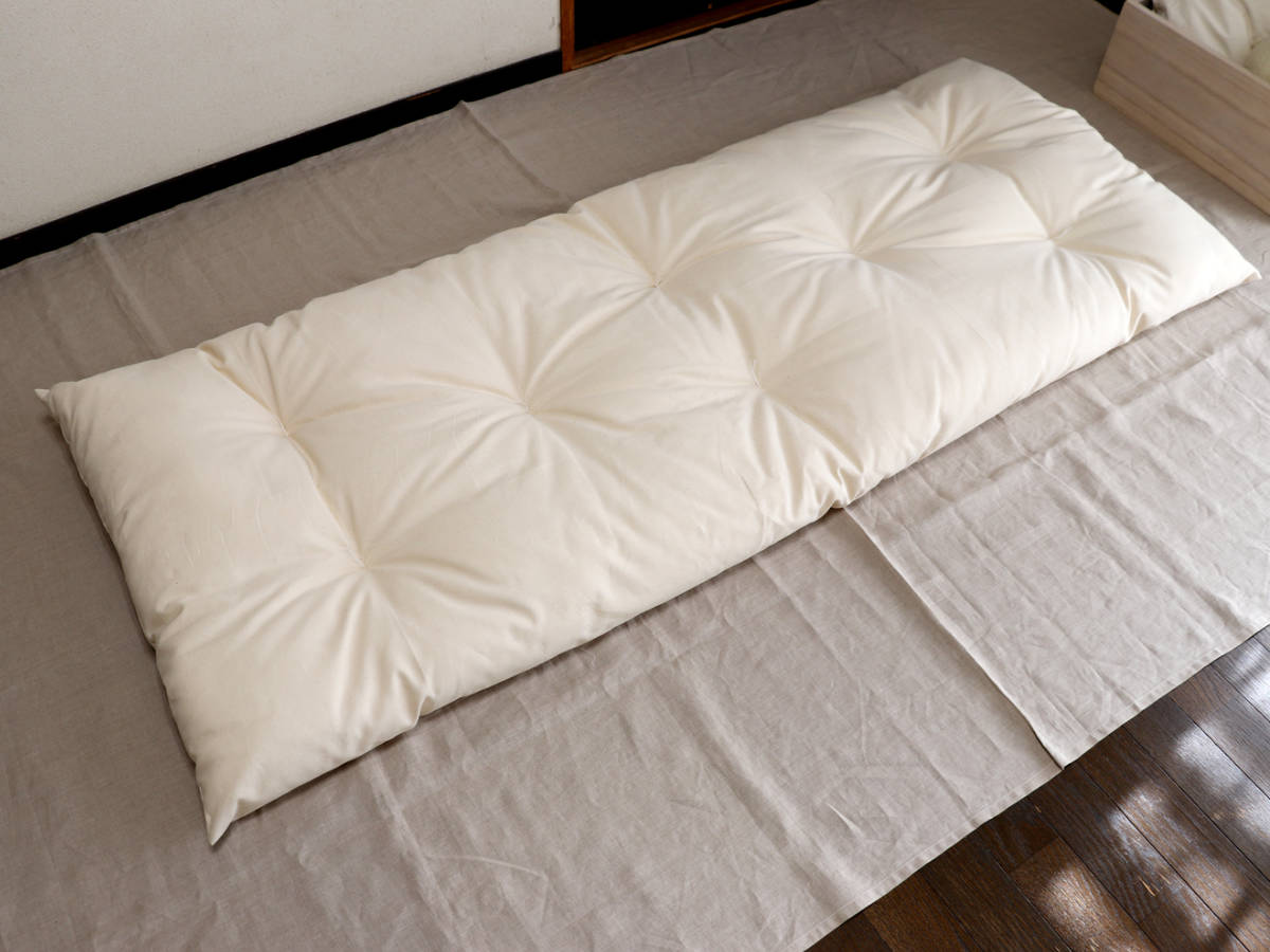 長座布団 60×150cm ごろ寝 オーガニック 日本製 （ 座布団 ざぶとん お