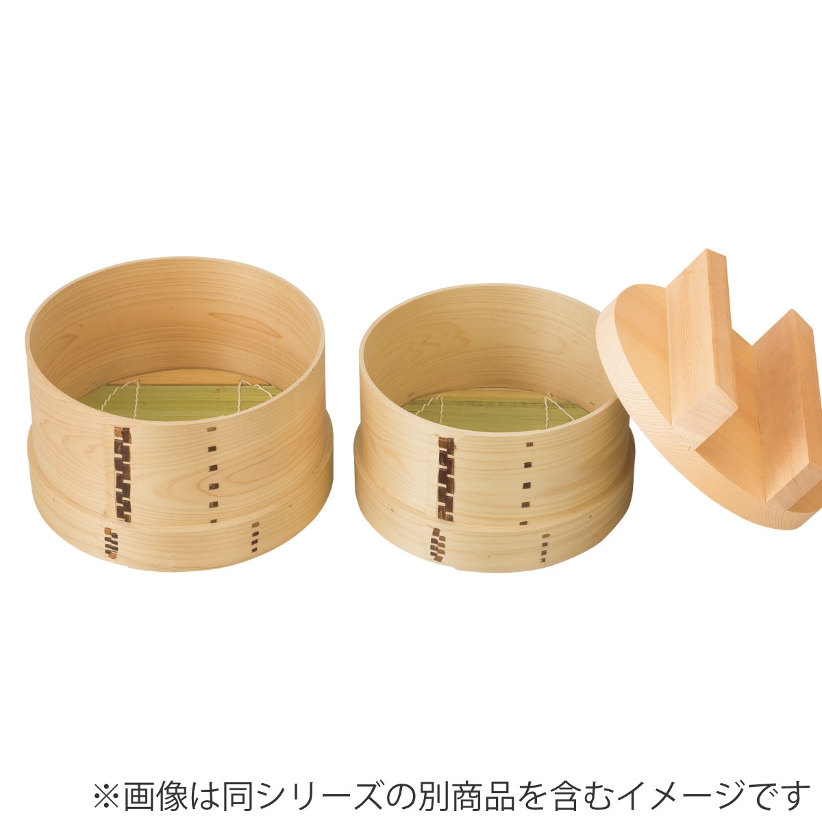 和せいろ 五升用（約36cm）2段 蓋 竹すのこ 2枚付 古道具 和せいろ 五