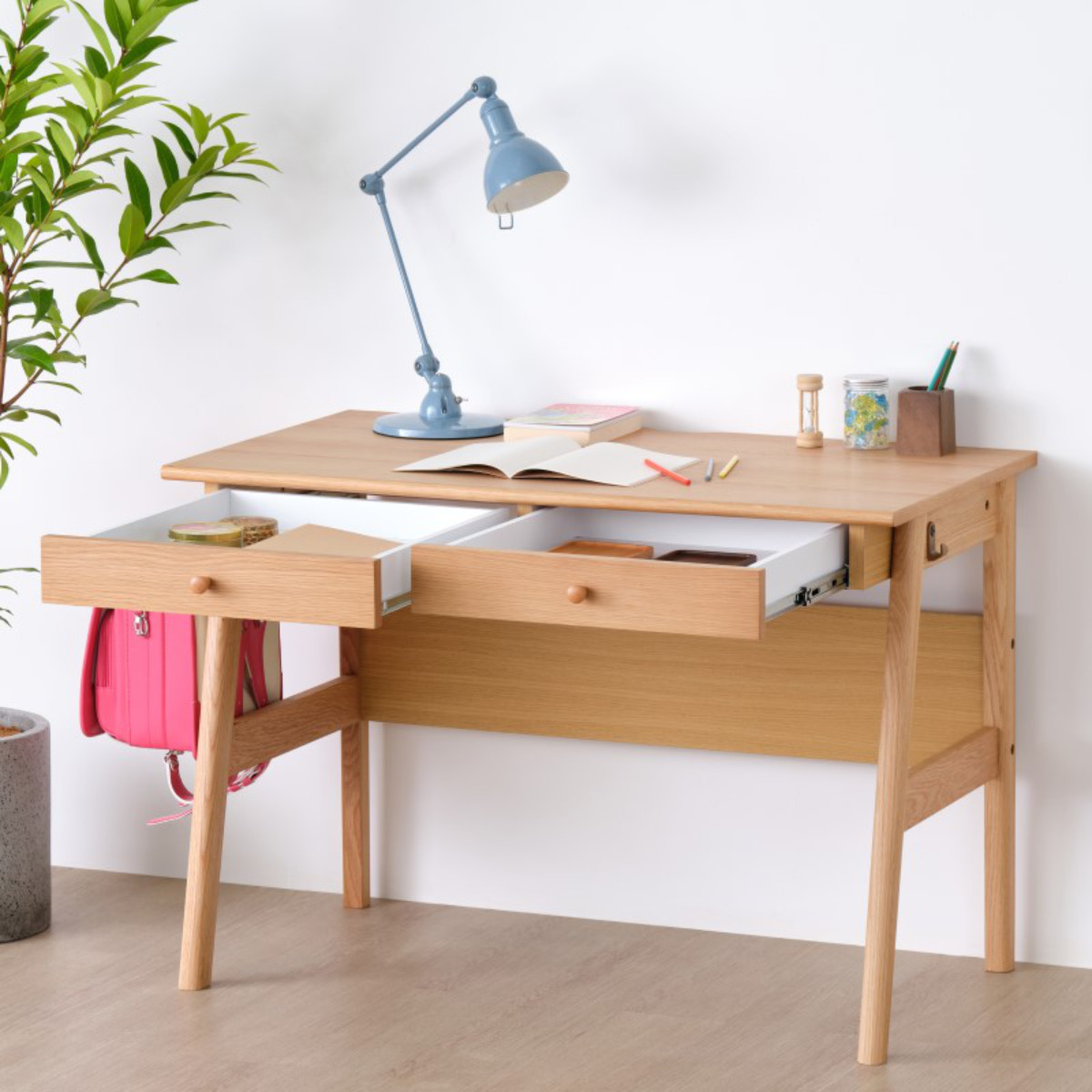 一生紀（ISSEIKI） 学習机 幅105cm シンプル 木製 RESCO （ 学習デスク