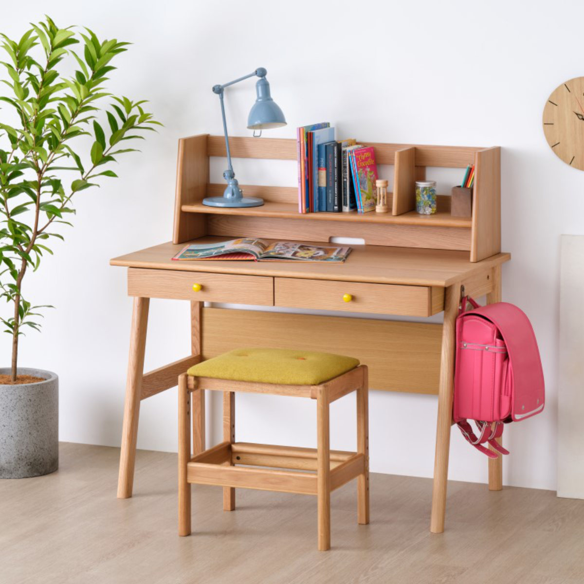 一生紀（ISSEIKI） 学習机 幅105cm シンプル 木製 RESCO （ 学習デスク