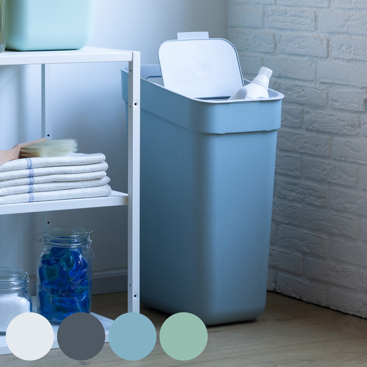 �S�~�� 30L ���ʃ_�X�g�{�b�N�X �J�[�o�[ �i CURVER 30���b�g�� �ӂ��t�� ���� �Ǌ|�� �X�^�b�L���O �L�b�`�� �p�^ �j