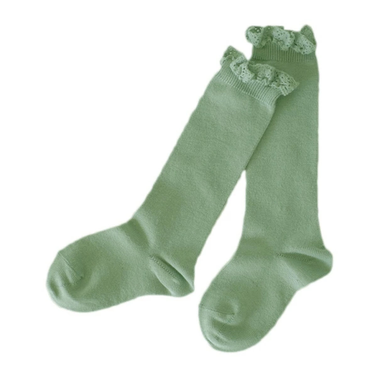 靴下 condor 子供用 7〜8歳 Knee socks with lace edging cuf...