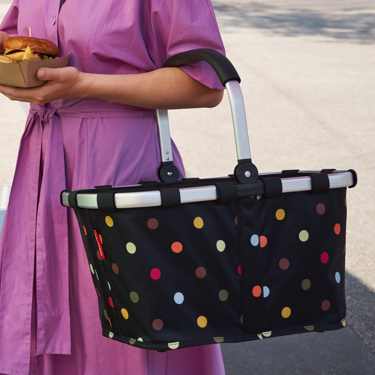 買い物カゴ reisenthel CARRYBAG DOTS （ ライゼンタール キャリーバッグ ドット柄 買い物かご ショッピングバッグ ）