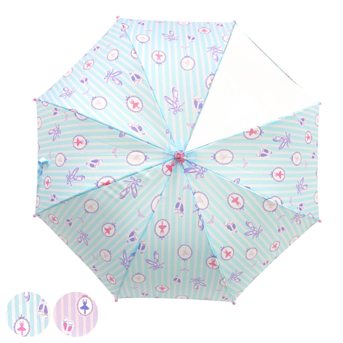 傘 BALLERINA Ｌサイズ 子供用 55cm 手開き （ かさ 子ども 小学生 キッズ ジュニア 幼児 雨傘 雨具 女の子 かわいい ）