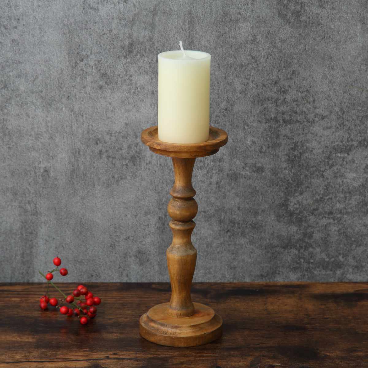 Creer NEIN MARKE パイン キャンドルスタンド Lサイズ 天然木