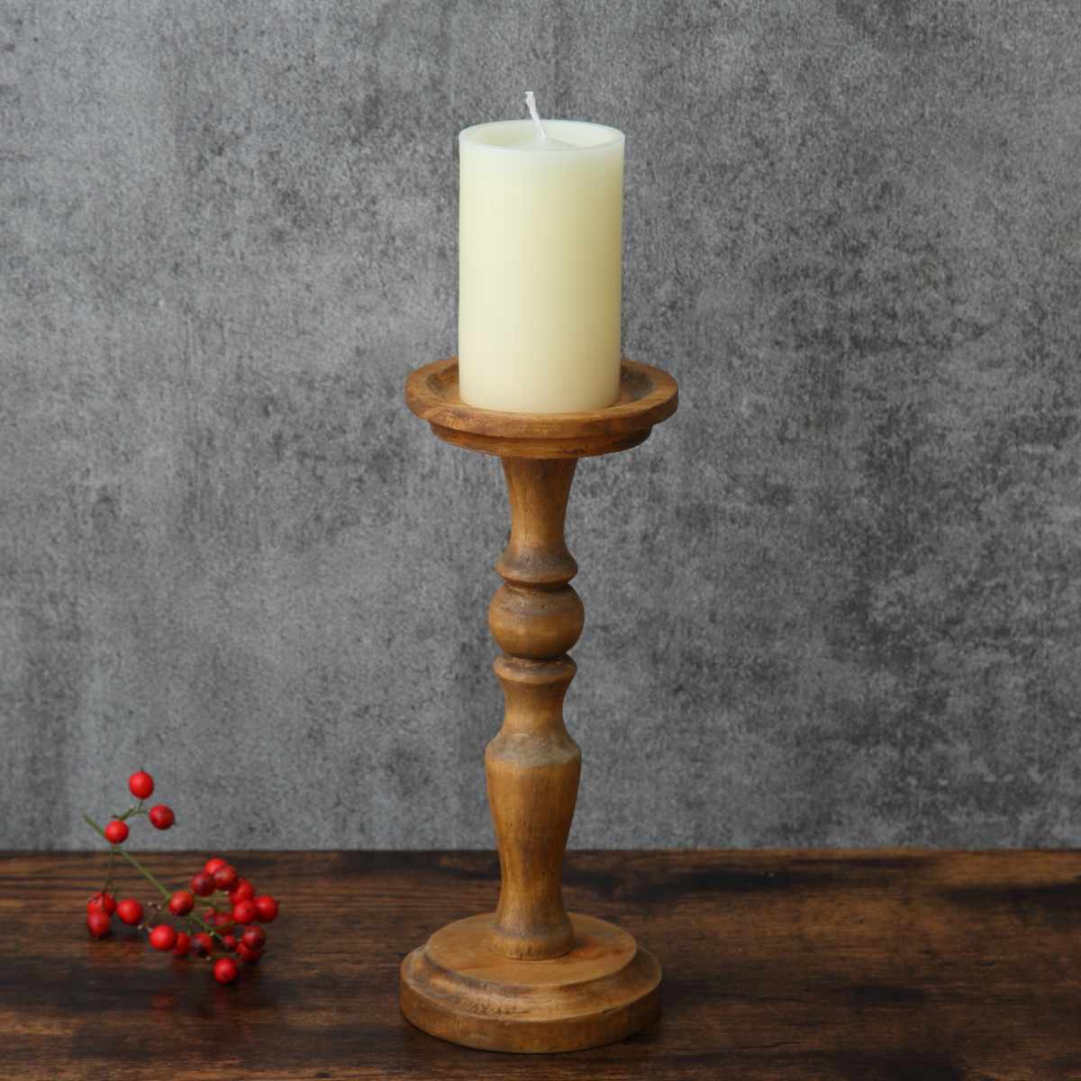 Creer NEIN MARKE パイン キャンドルスタンド Lサイズ 天然木