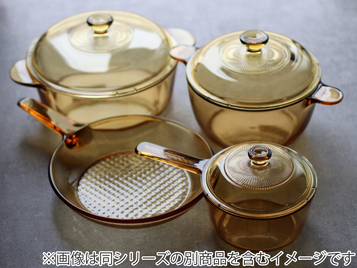 パール金属 片手鍋 16.5cm ガス火専用 ガラス製 VISIONS 1L ソースパン