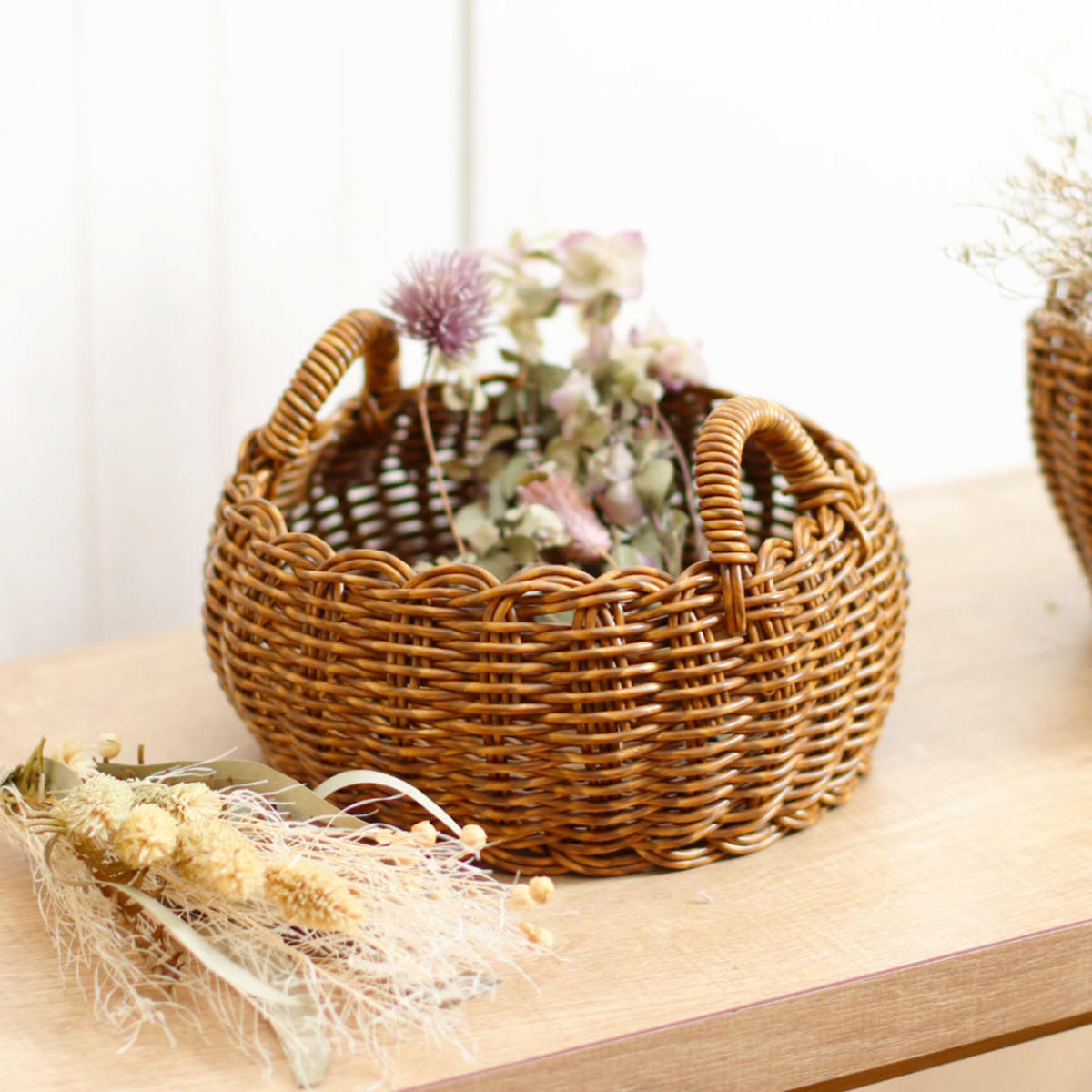 Creer ユティル ラウンドローバスケットS 洗える かご バスケット