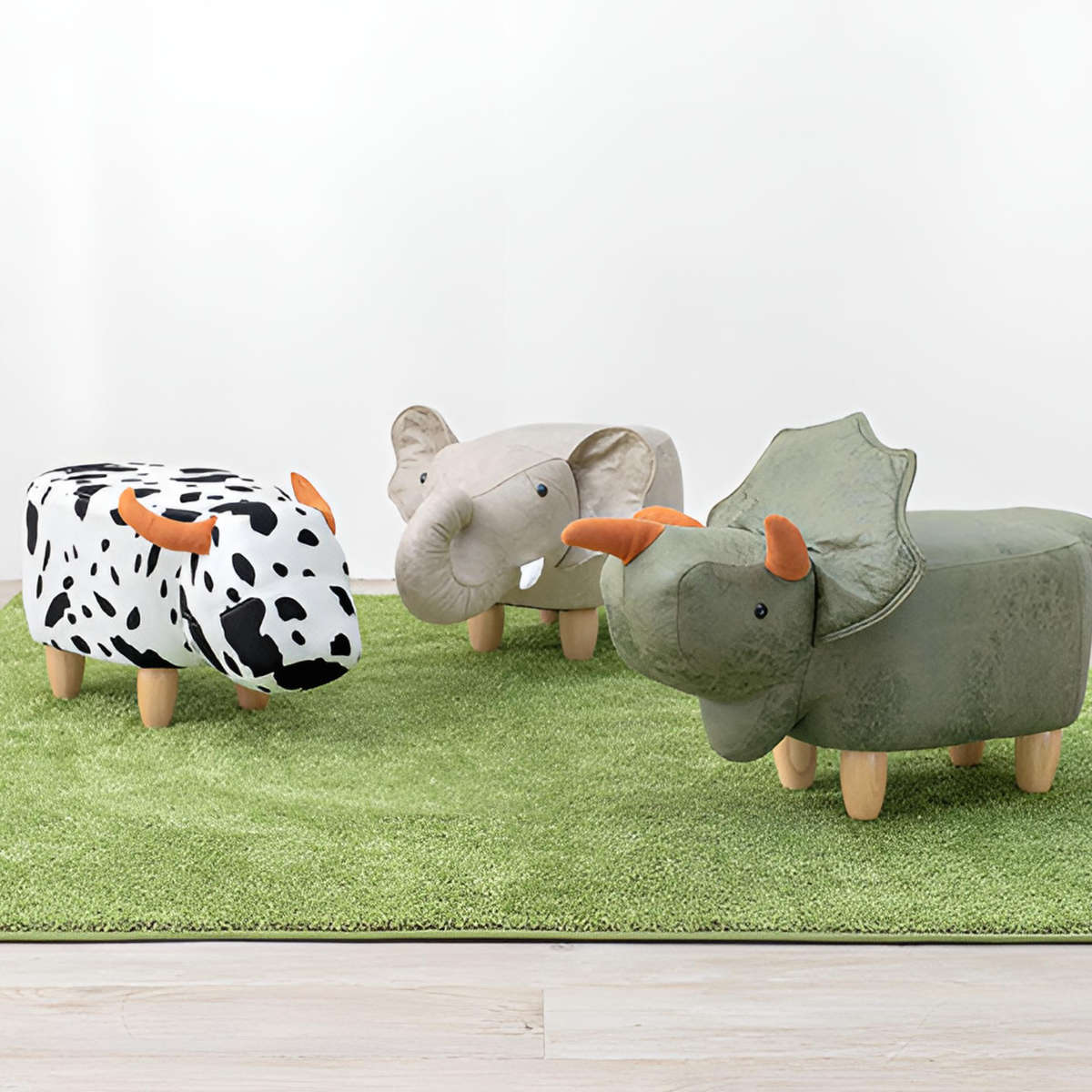 HAGiHARA（萩原） スツール 座面高36cm 木製脚 ゾウ （ アニマル