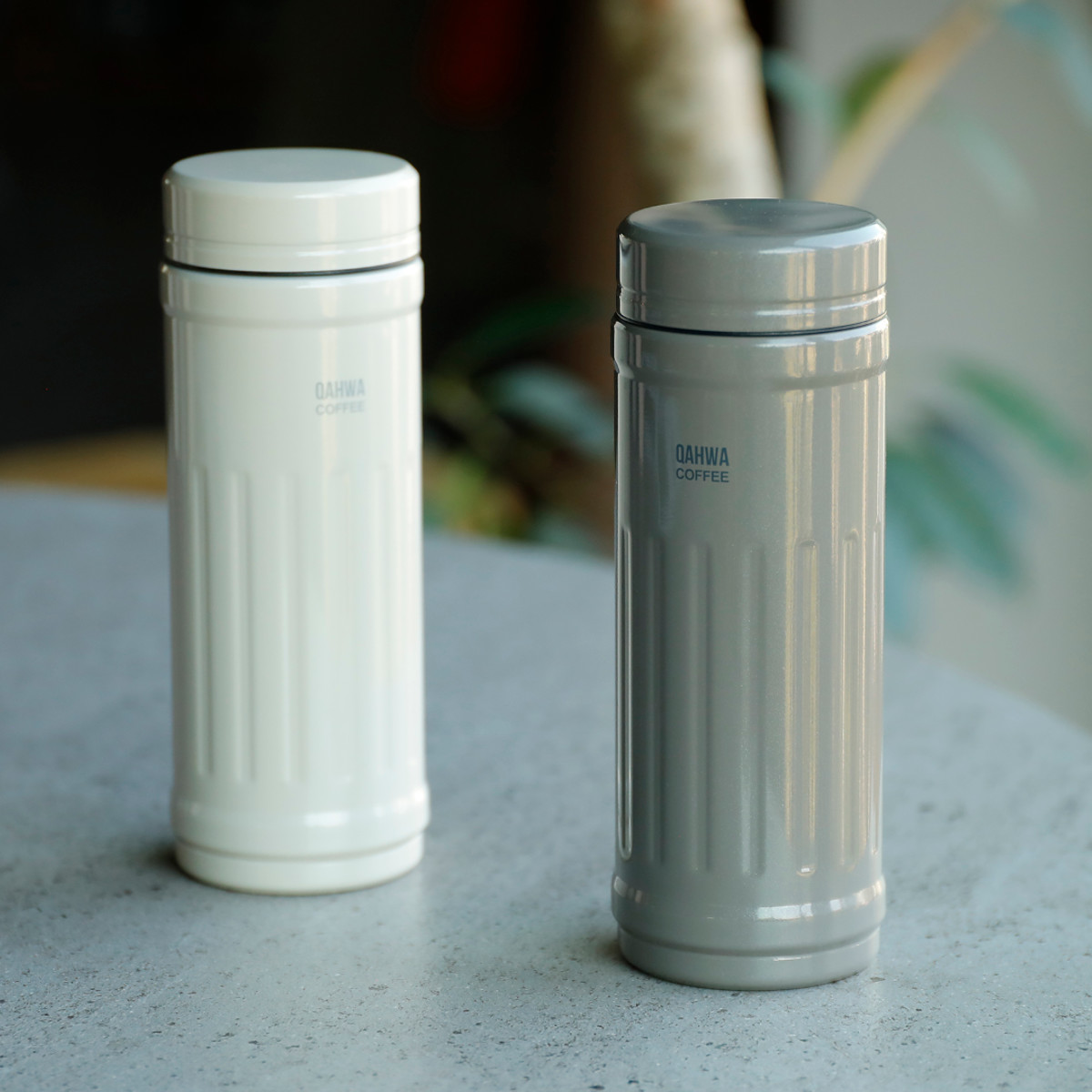 値下げ『QAHWA珈琲ボトル2個＆水筒ステンレスマグボトル＆1，3Lボトル』4個 カフアコーヒーボトル2｜コーヒーの香りを守る真空断熱ボトル