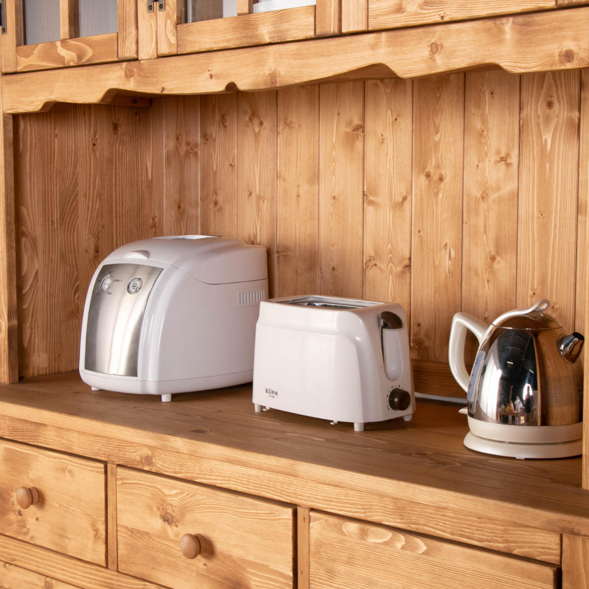 カップボード カントリー調 食器棚 パイン材 Farmer 幅120cm