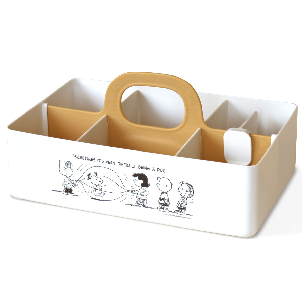 錦化成 収納ボックス スヌーピー モッテケース 幅28×奥行18.5×高さ13.5