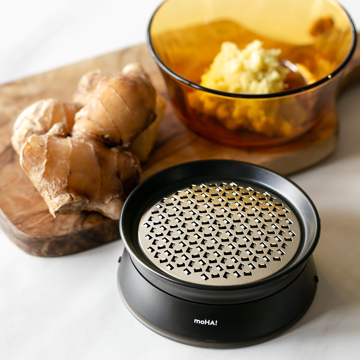 moHA! 薬味おろし器 GINGER 食洗機対応 コンパクト （ すりおろし器
