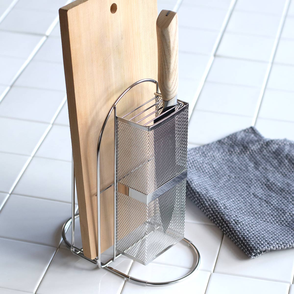 工房アイザワ ながしこもの 包丁まな板スタンド （ aizawa ステンレス