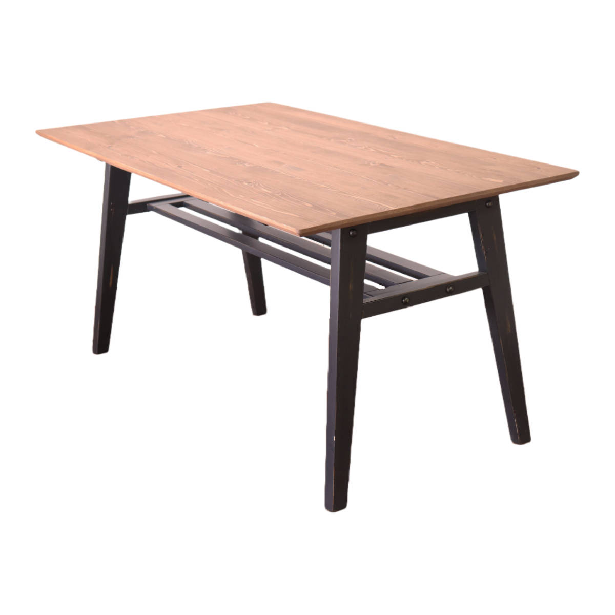 ダイニングテーブル 4人掛け 天然木 ヴィンテージ風 幅140cm （ 木製 無垢 北欧 パイン材 木目 食卓 ダイニング テーブル ）｜interior-palette｜02