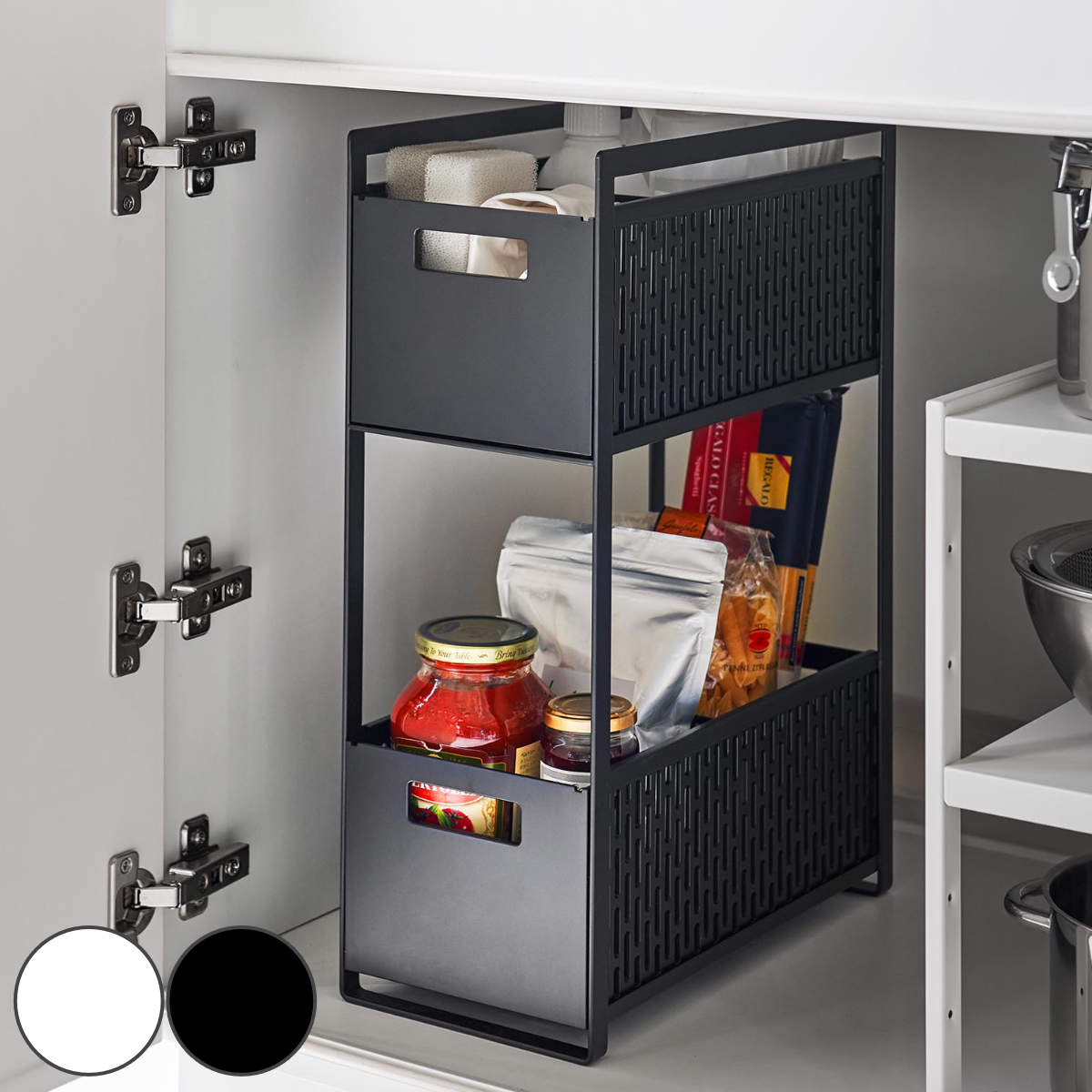 tower 山崎実業 シンク下収納バスケット タワー 2段 （ 4903208052184