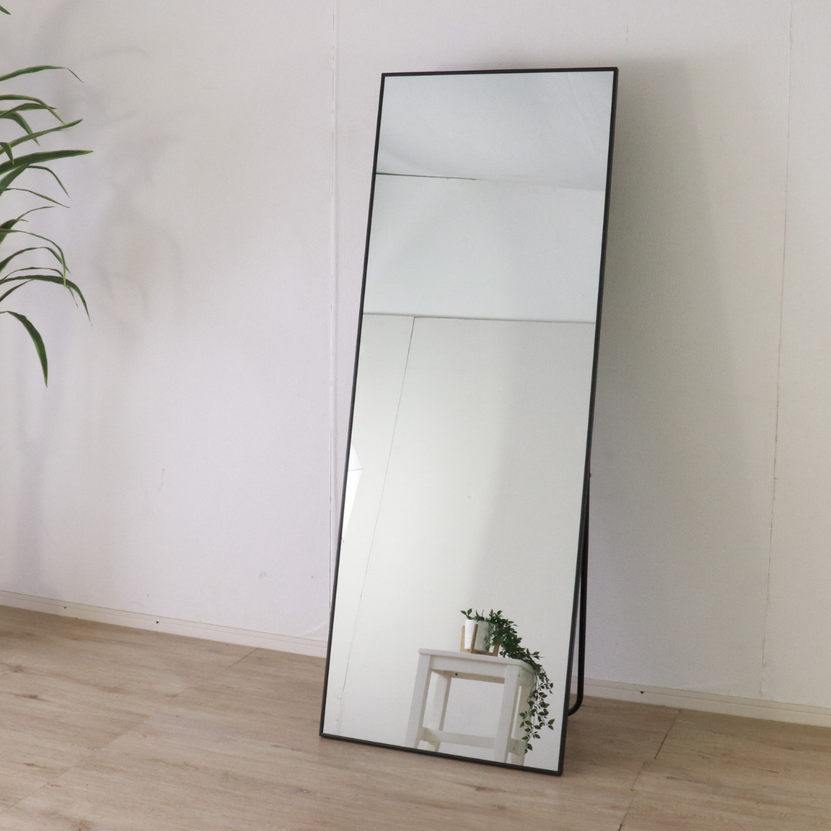 スタンドミラー 全身 壁掛け アルミ 60×165cm （ 大型 ミラー 鏡