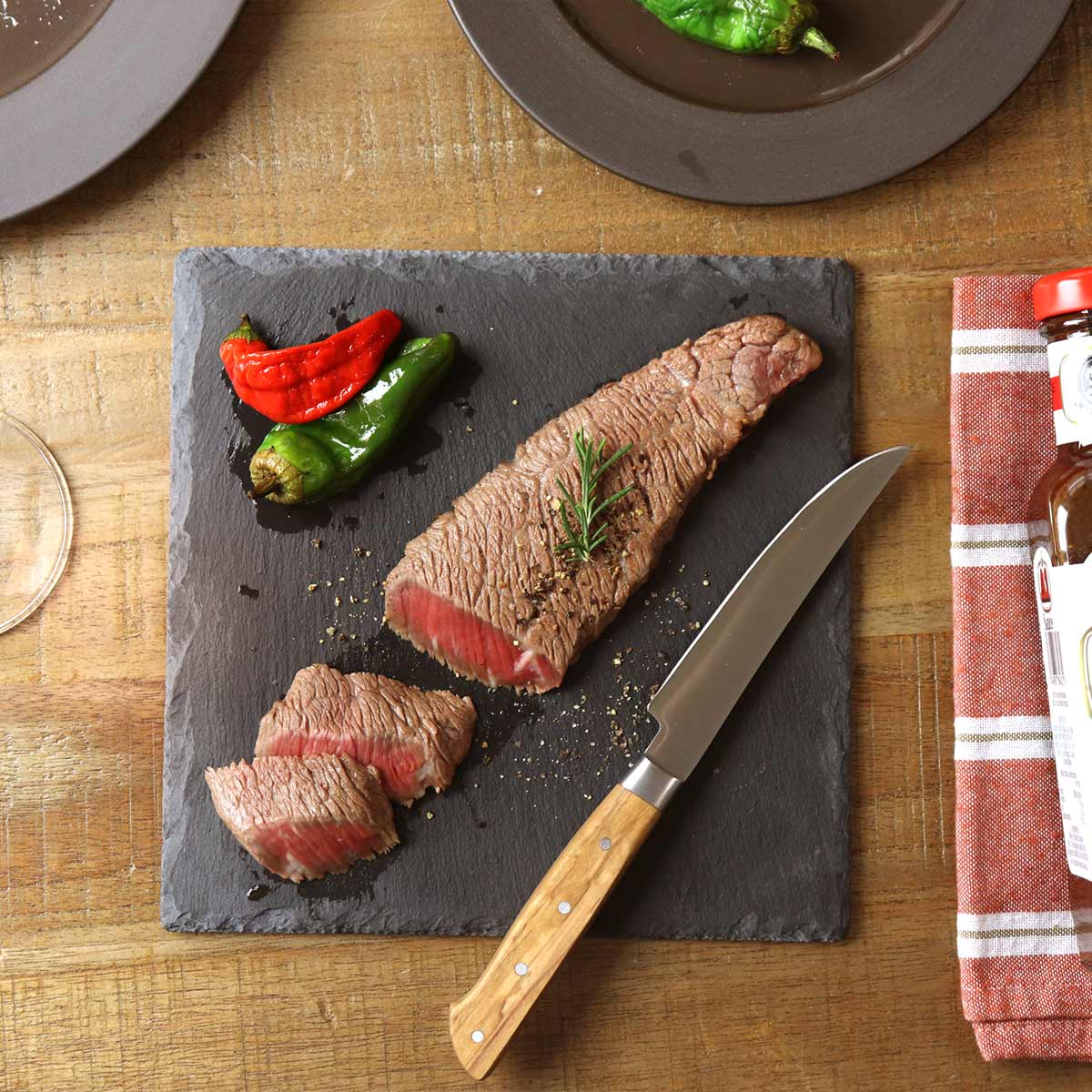 ステーキナイフ 22.5cm 濃州正宗作 オリーブウッド ステンレス （ 食洗