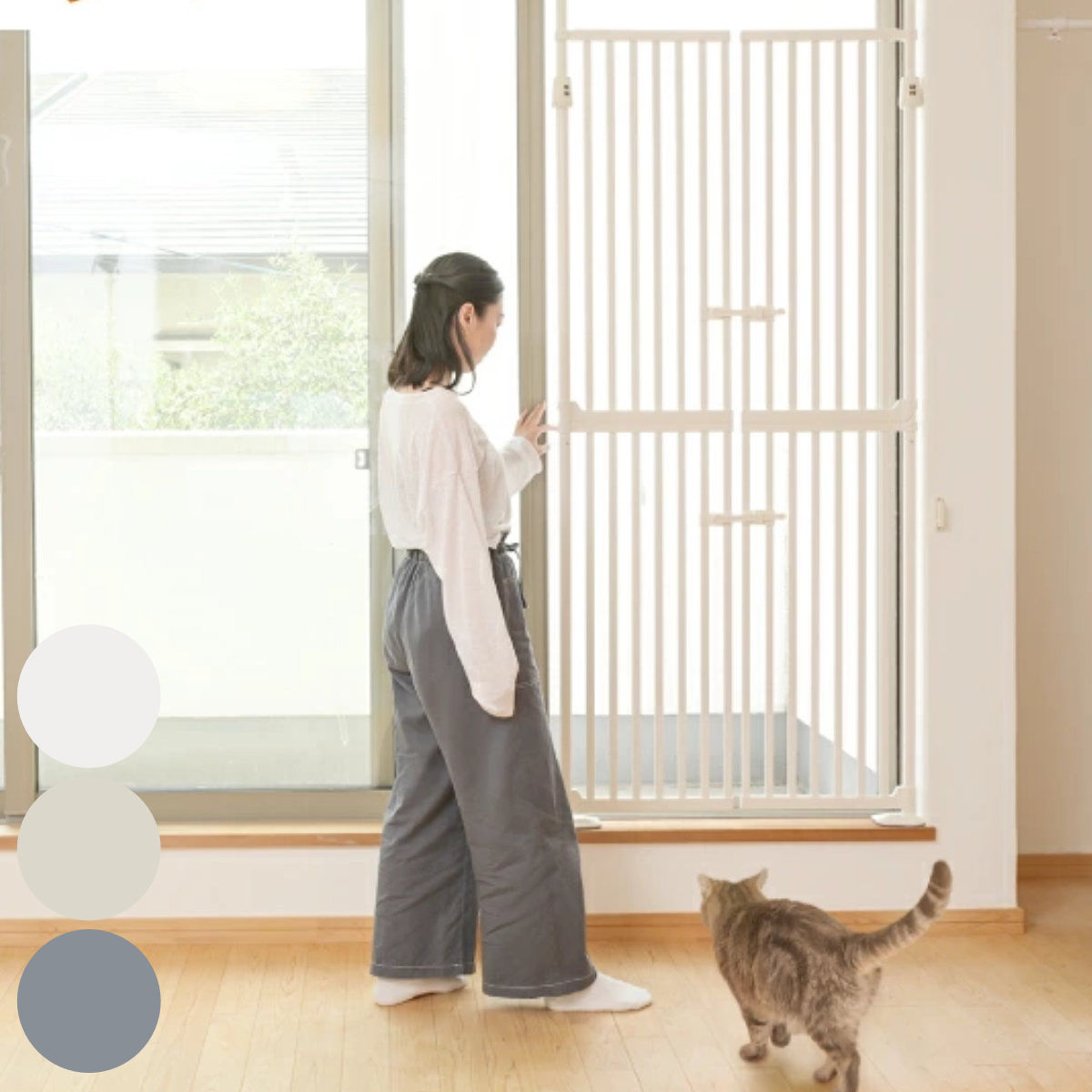 ペットゲート 猫 にゃんドア ハイタイプ 突っ張り （ ゲート 柵 ゲージ