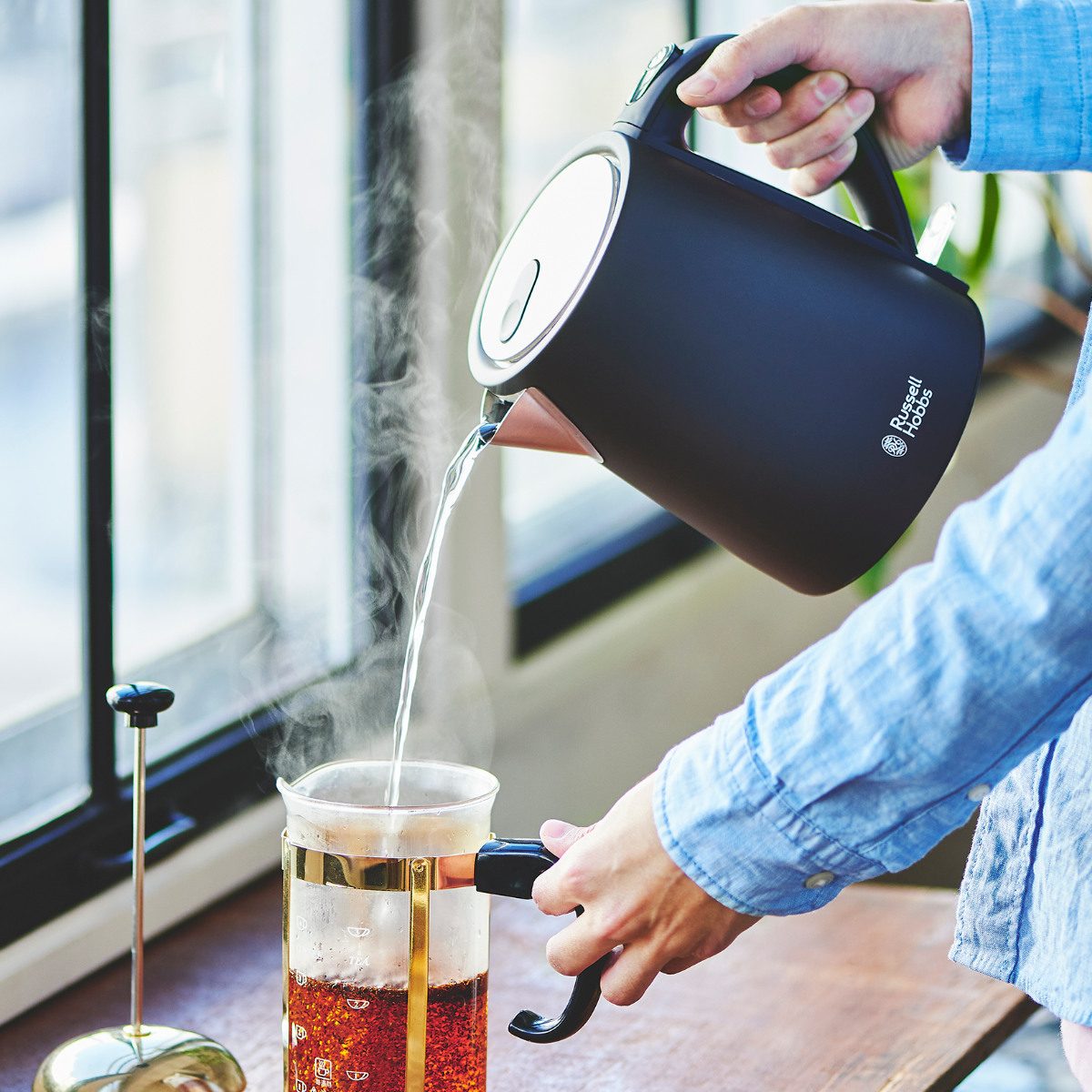 新品 デッドストック 旧ロゴ スターバックス 電気ケトル ラッセルホブズ RUSSELL HOBBS（ラッセルホブス） 電気ケトル 1L ステンレス製