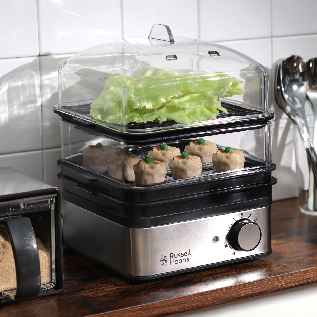 RUSSELL HOBBS（ラッセルホブス） 特典付き 電動蒸し器 2段 ミニ