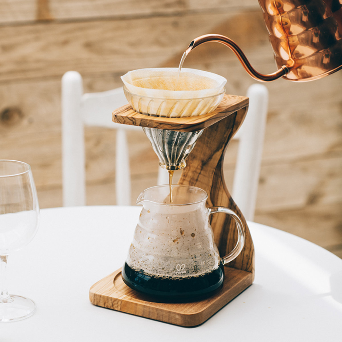 HARIO（ハリオ） コーヒー ドリッパーセット 1〜4杯用 V60 オリーブ