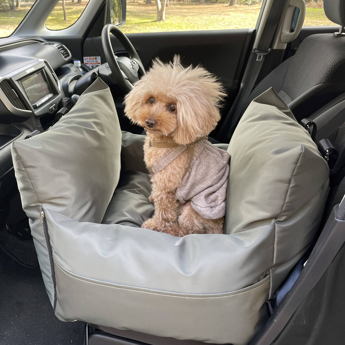 ドライブベッド 小型犬 持ち運びドライブソファ 車 ペット （ ドライブ