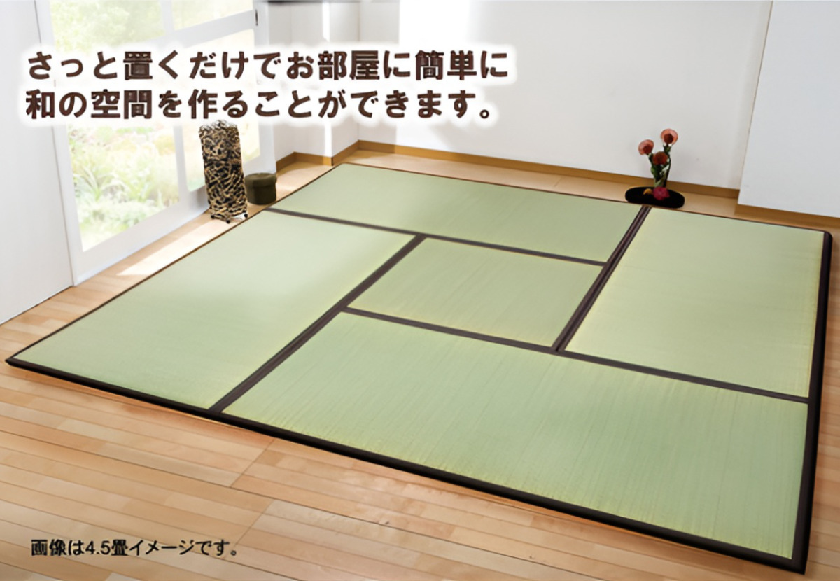 畳 純国産 置き畳 ユニット畳 天竜 82×82×1.7cm 12枚セット 軽量タイプ （ 敷物 ラグ マット い草マット い草カーペット い草 たたみ 6畳 ）_3