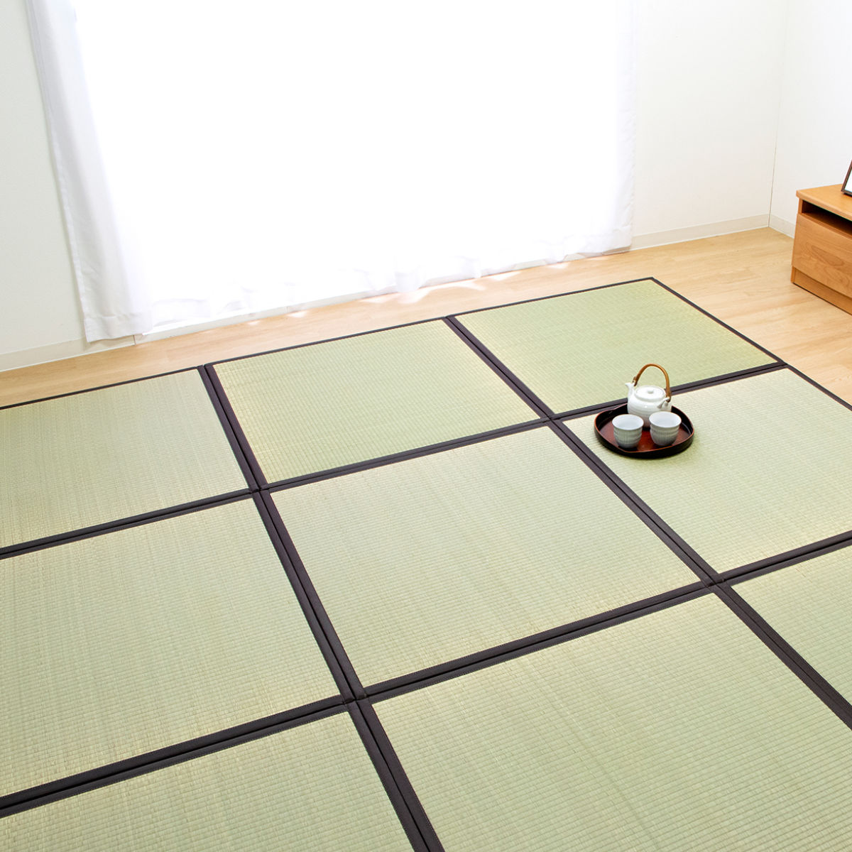 畳 純国産 置き畳 ユニット畳 天竜 82×82×1.7cm 12枚セット 軽量タイプ （ 敷物 ラグ マット い草マット い草カーペット い草 たたみ 6畳 ）