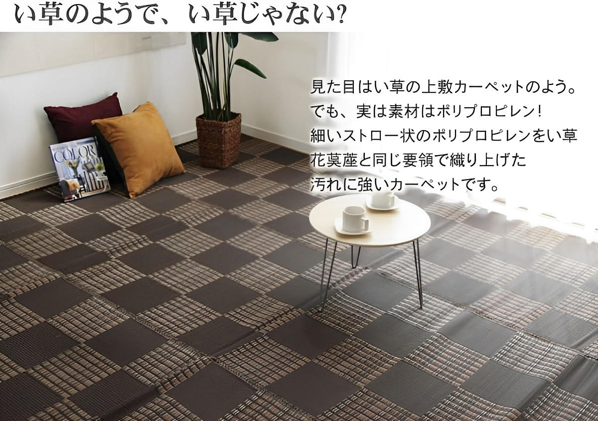 カーペット い草調 洗える PPカーペット ウ...の詳細画像4