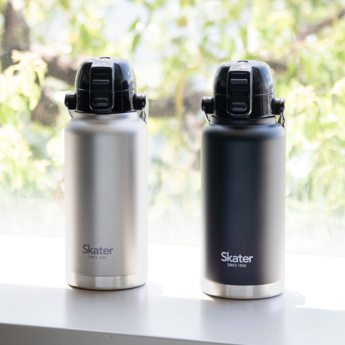 保温ボトルステンレスボトル直飲みタイプ取っ手付き水筒 1Lクラス スポーツ通勤用 スケーター 水筒 1L ハンドル付ダイレクトボトル 保冷専用 （ 保冷 直