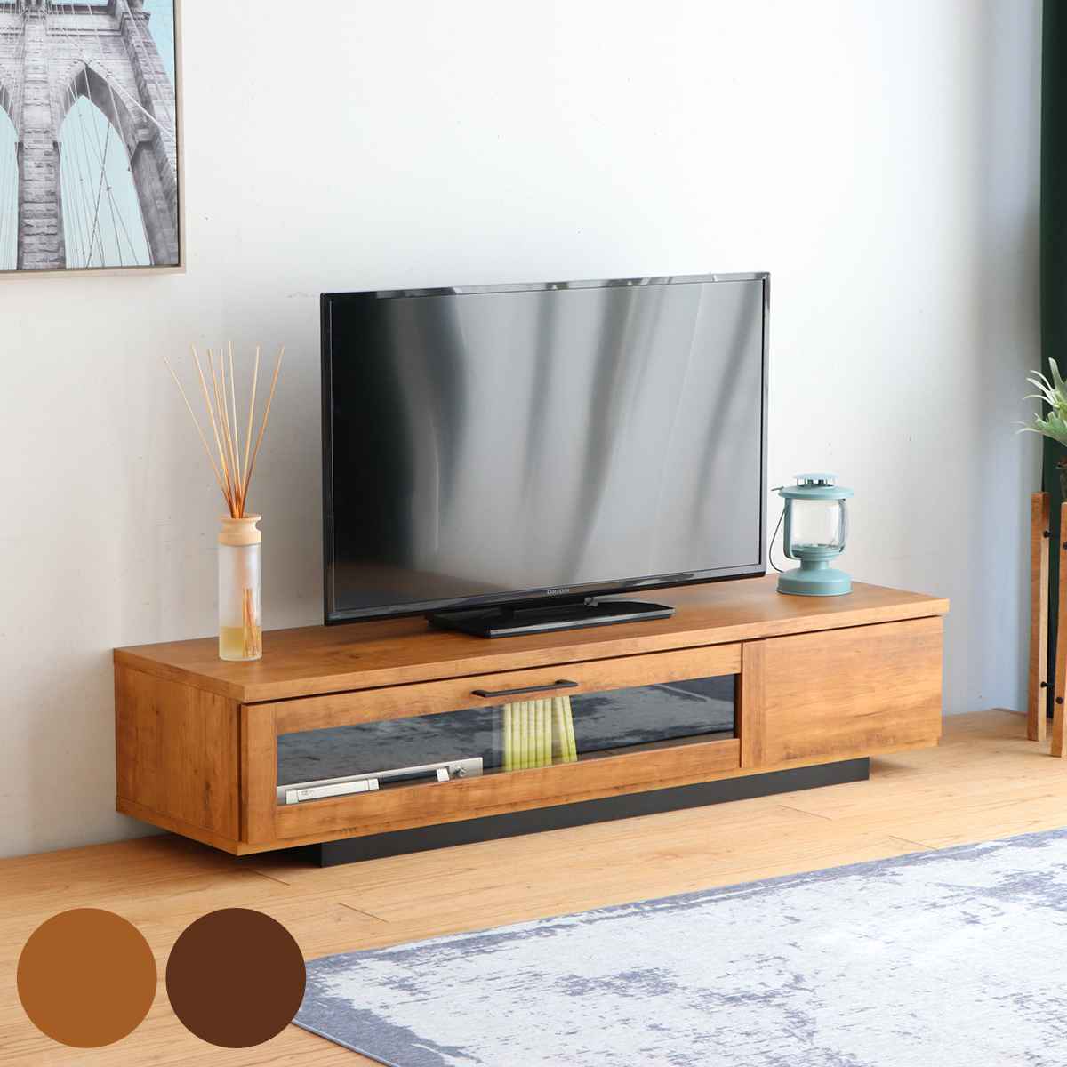 ローボード テレビ台 ヴィンテージ調 シンプルデザイン 約幅140cm