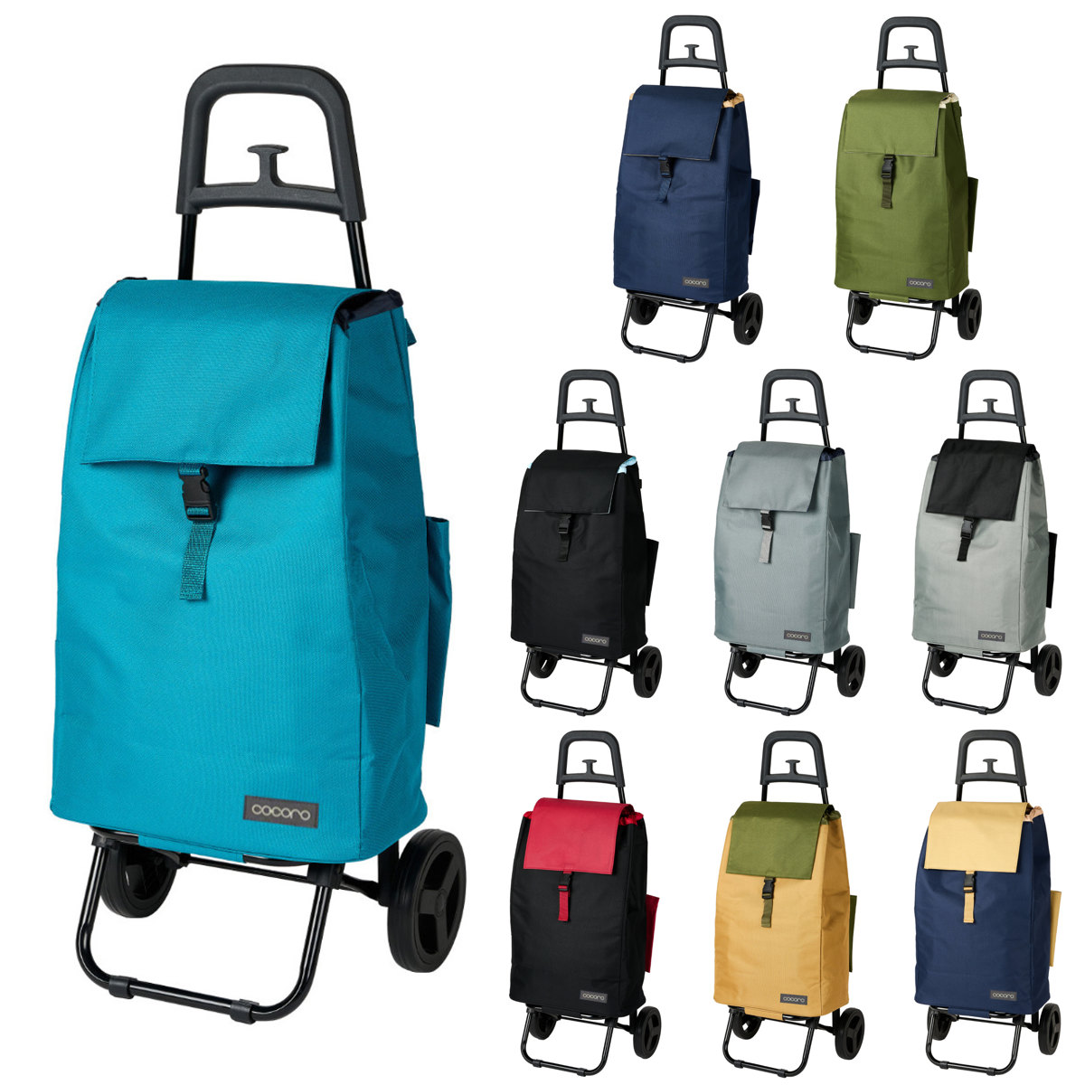 特典付き ショッピングカート cocoro カートセット 無地 折りたたみ 大