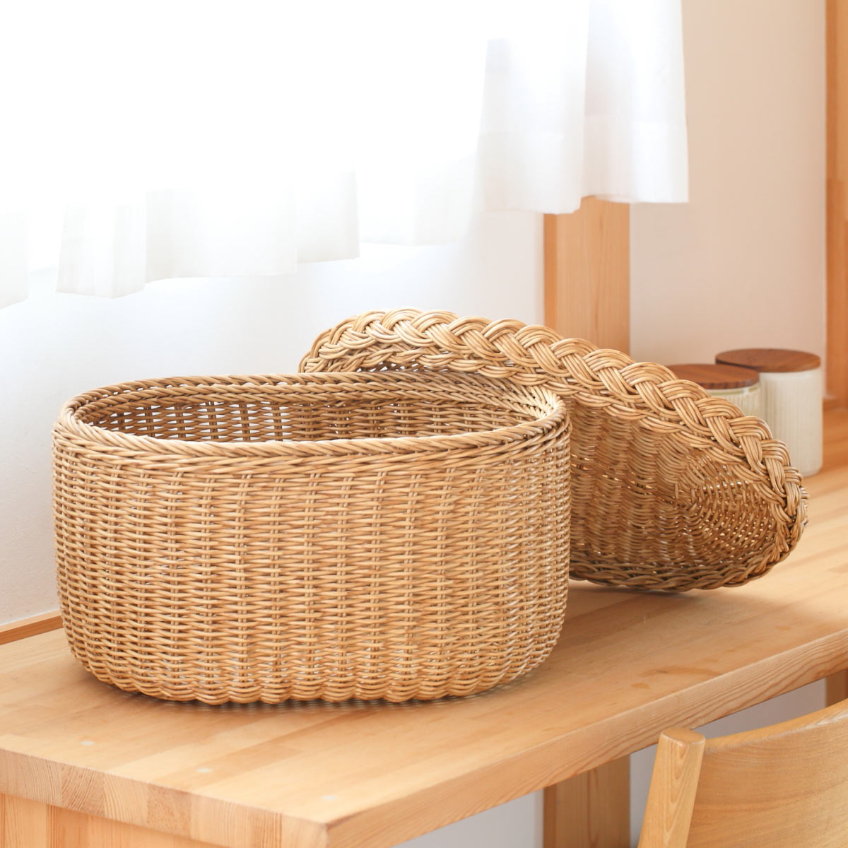 Creer バスケット ユティルナイール ふた付バスケットL 洗える （ かご