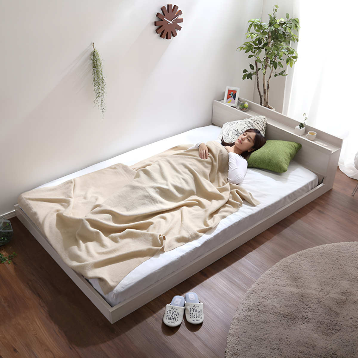 ホームテイスト（HOME taste） フロアベッド シングル すのこ 2口