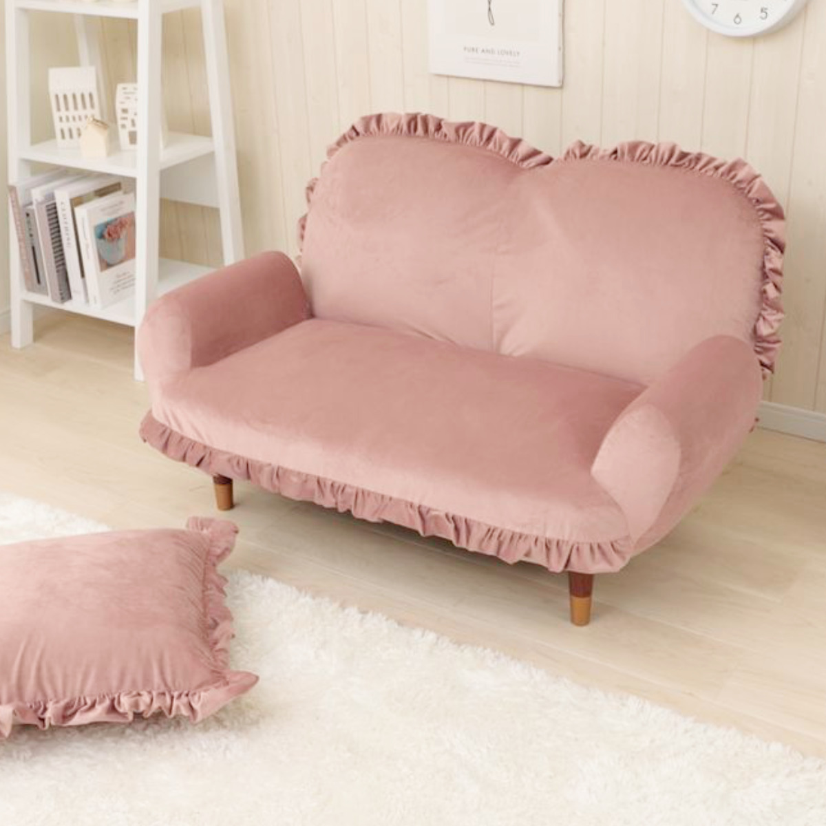 ソファ 2人掛け ベロア 脚取り外し可能 コン...の詳細画像5