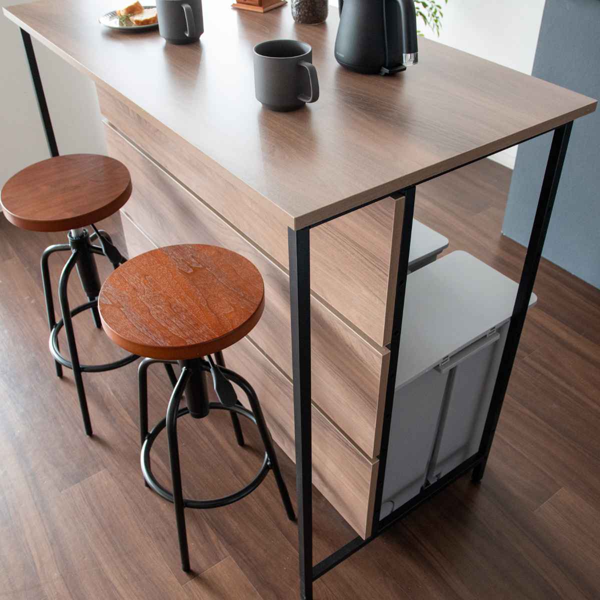 宮武製作所 キッチンカウンター ハイタイプ ヴィンテージ調 カウンター