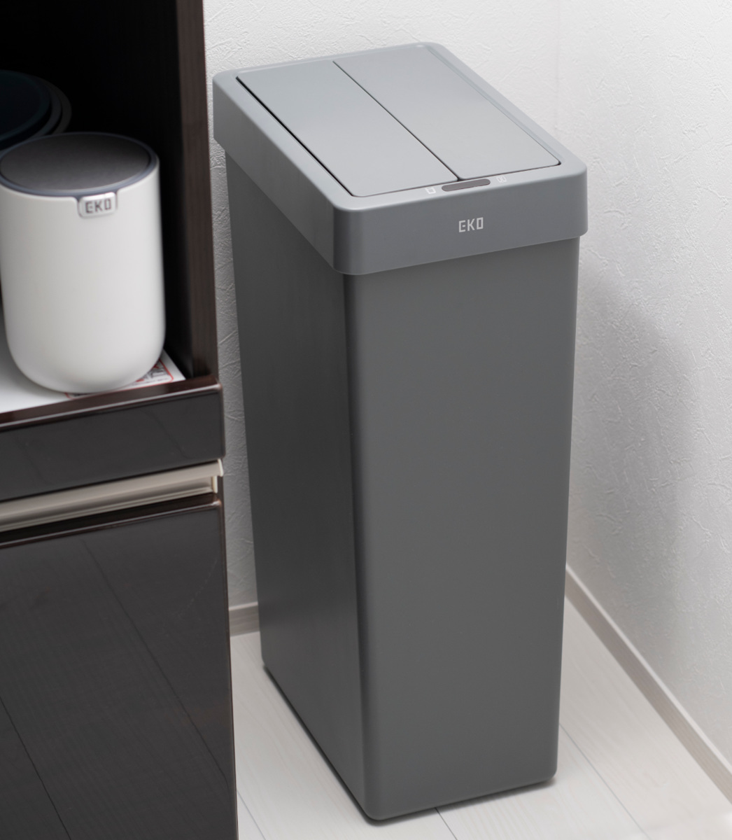 EKO ゴミ箱 30L エックスウィングライトセンサービン （ イーケーオー ごみ箱 30リットル センサー式 自動開閉 樹脂製 電池式 ふた付き 分別 一年保証付き ）_13