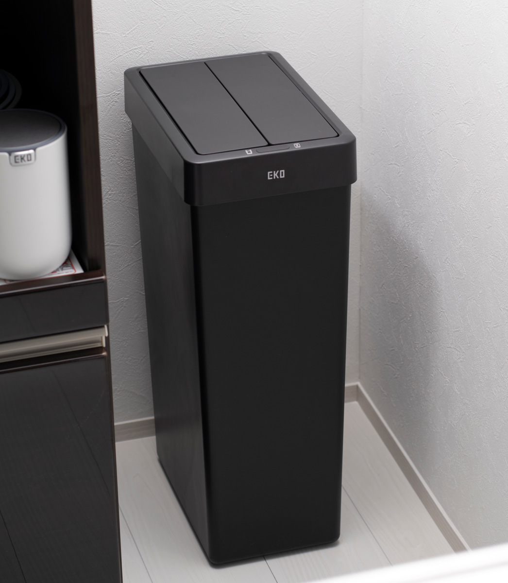 EKO ゴミ箱 30L エックスウィングライトセンサービン （ イーケーオー ごみ箱 30リットル センサー式 自動開閉 樹脂製 電池式 ふた付き 分別 一年保証付き ）_12