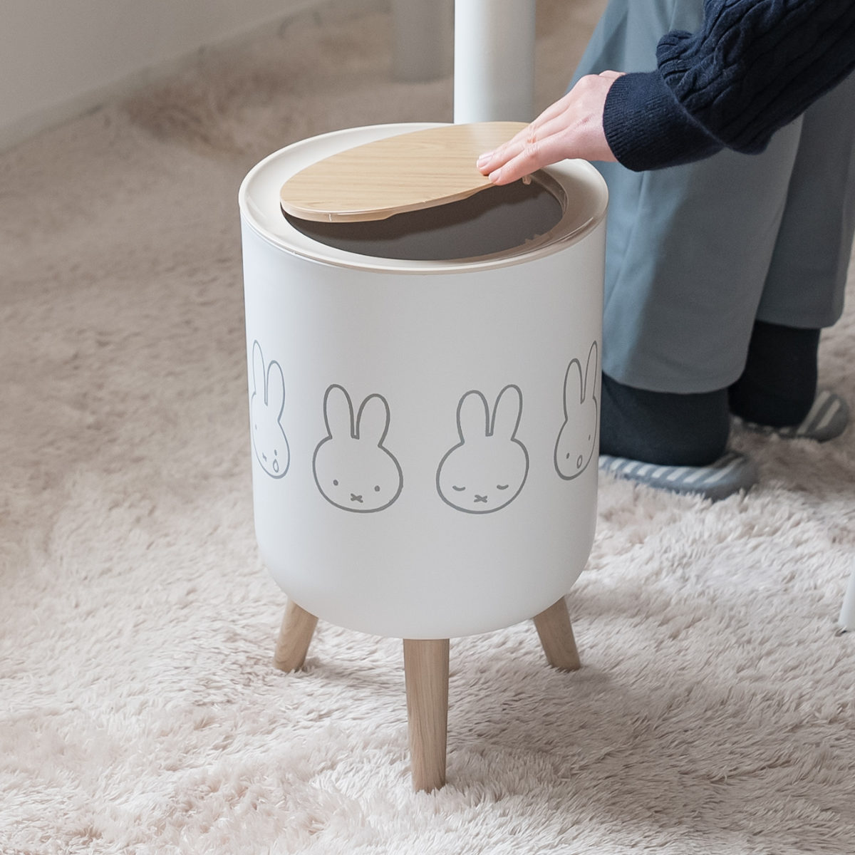 オカトー ゴミ箱 7L ミッフィー 小物入れ兼ダストボックス （ ごみ箱 7