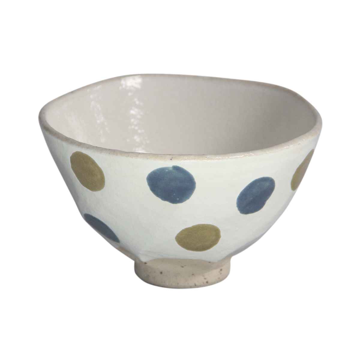 藍花 飯碗 11.5cm 水玉 陶器 波佐見焼 （ 食洗機対応 電子レンジ対応