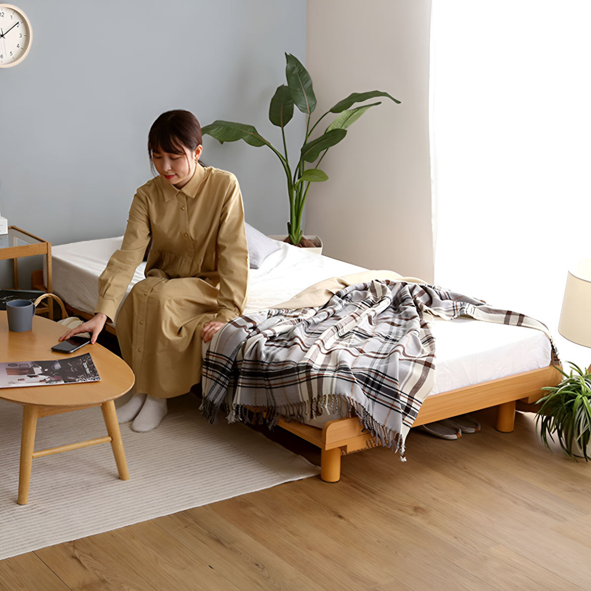 すのこベッド Lauta シングル メラミン化粧板 簡単組立 高さ調節可能 （ ベッド ベット フレーム ロータイプ ハイタイプ フロアベッド ） | ホームテイスト | 14